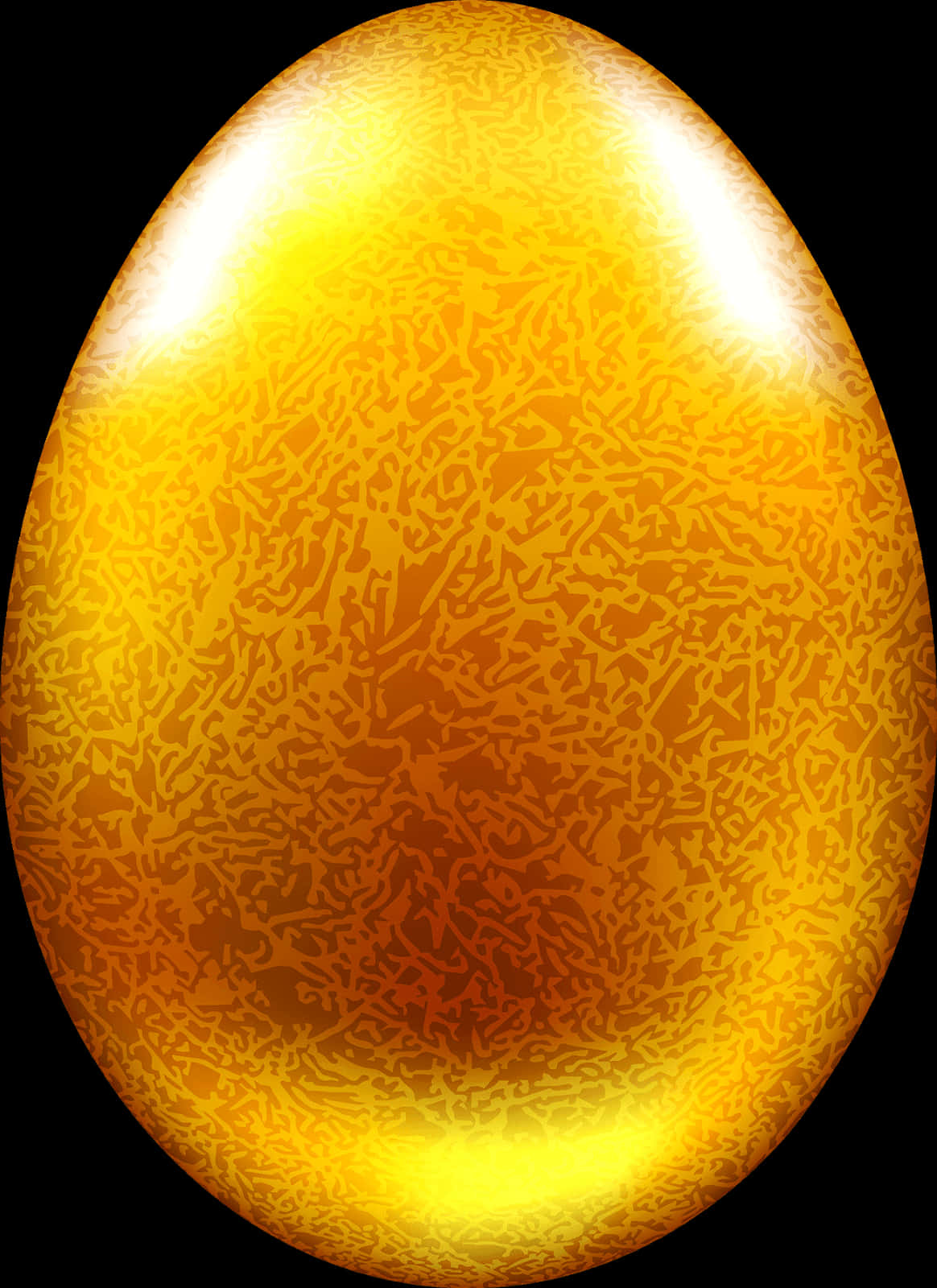 Golden Textured Egg Illustration