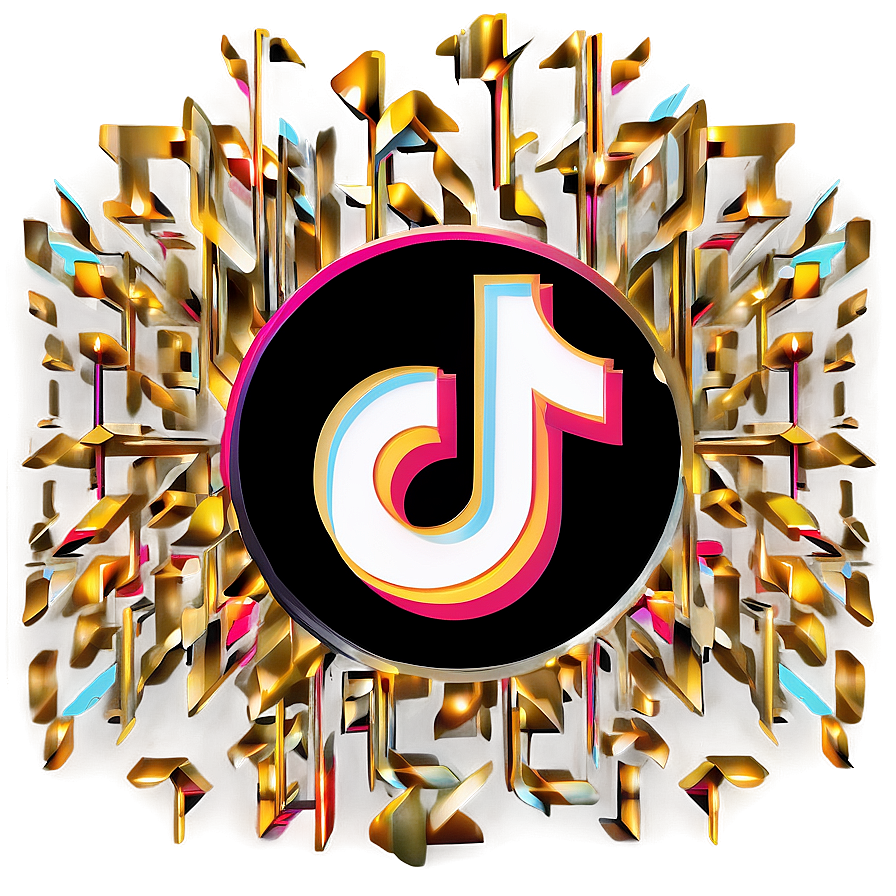 Golden Tiktok Logo Png 06112024