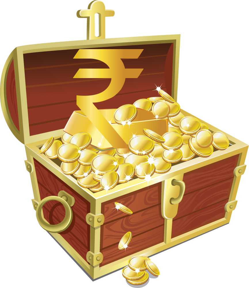 Golden Treasure Chest Fullof Coins