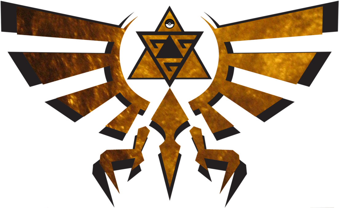 Golden Triforce Eagle Graphic