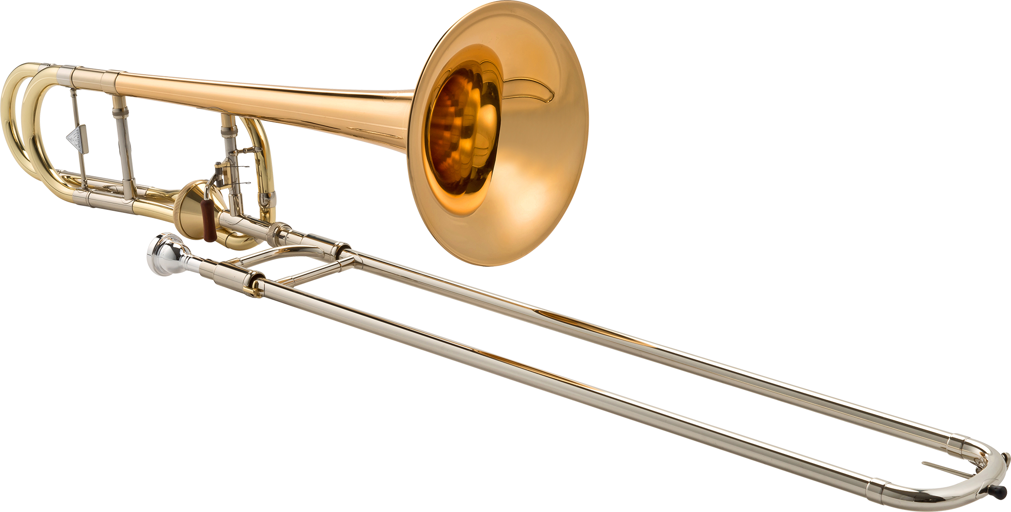 Golden Trombone Isolatedon Black