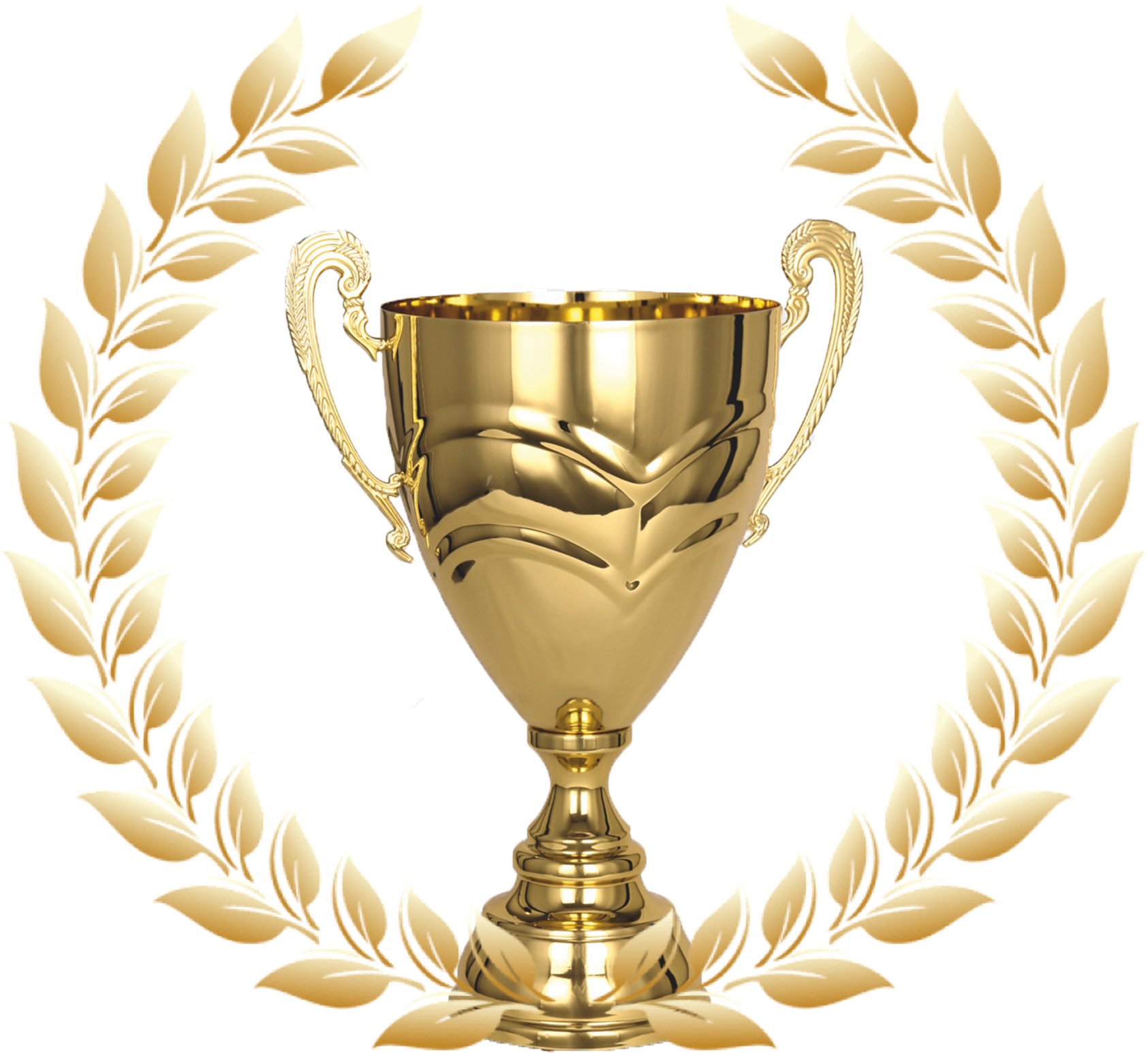 Golden Trophy Laurel Wreath