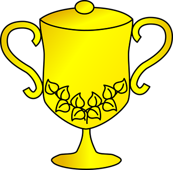 Golden Trophy Vector Illustration