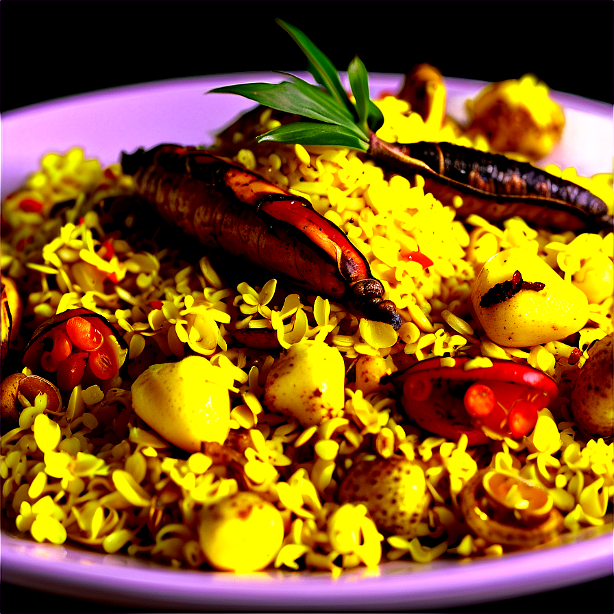 Golden Turmeric Paella Png Fqw20