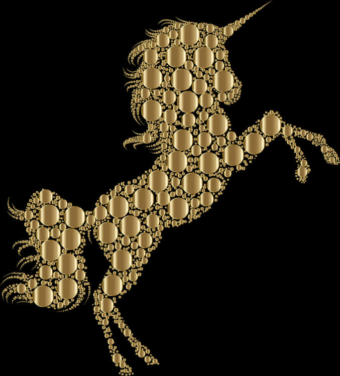 Golden Unicorn Silhouette