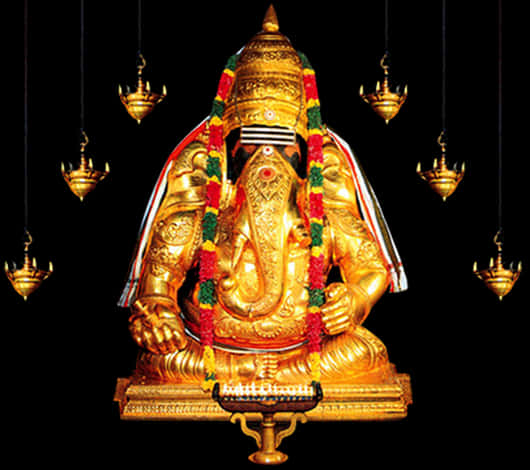 Golden Vinayagar Statue