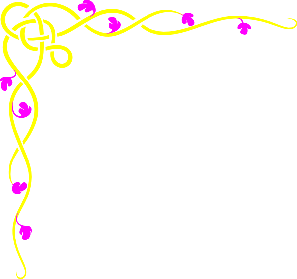 Golden Vine Corner Border Design