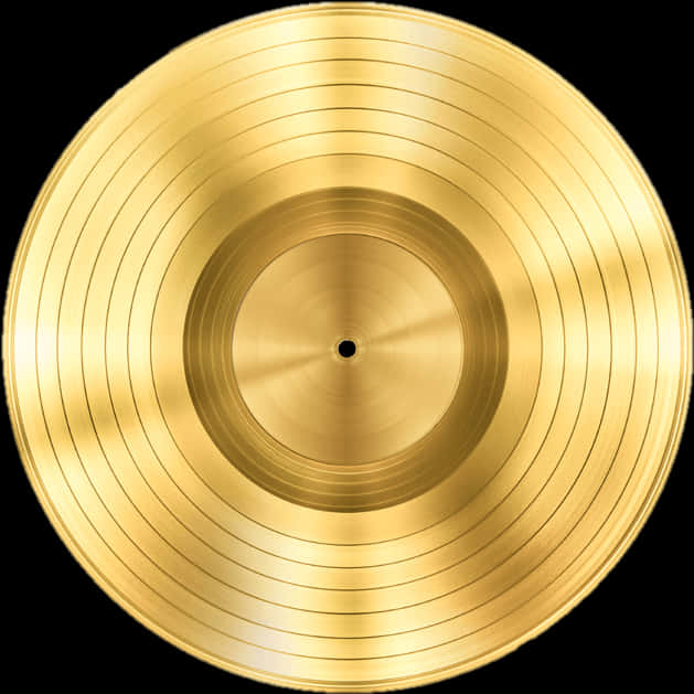 Golden Vinyl Record Closeup