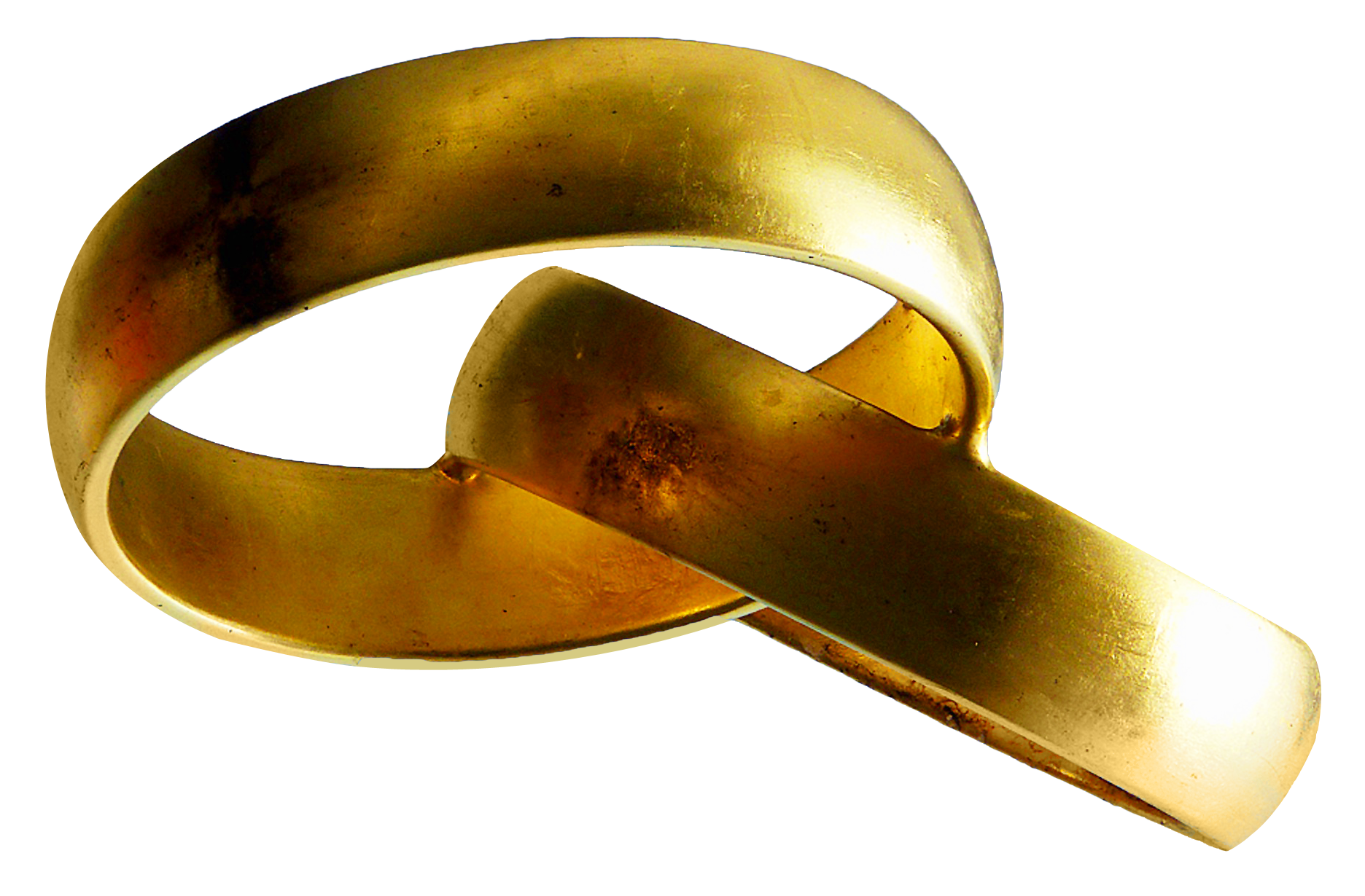 Golden Wedding Ring Interlocked