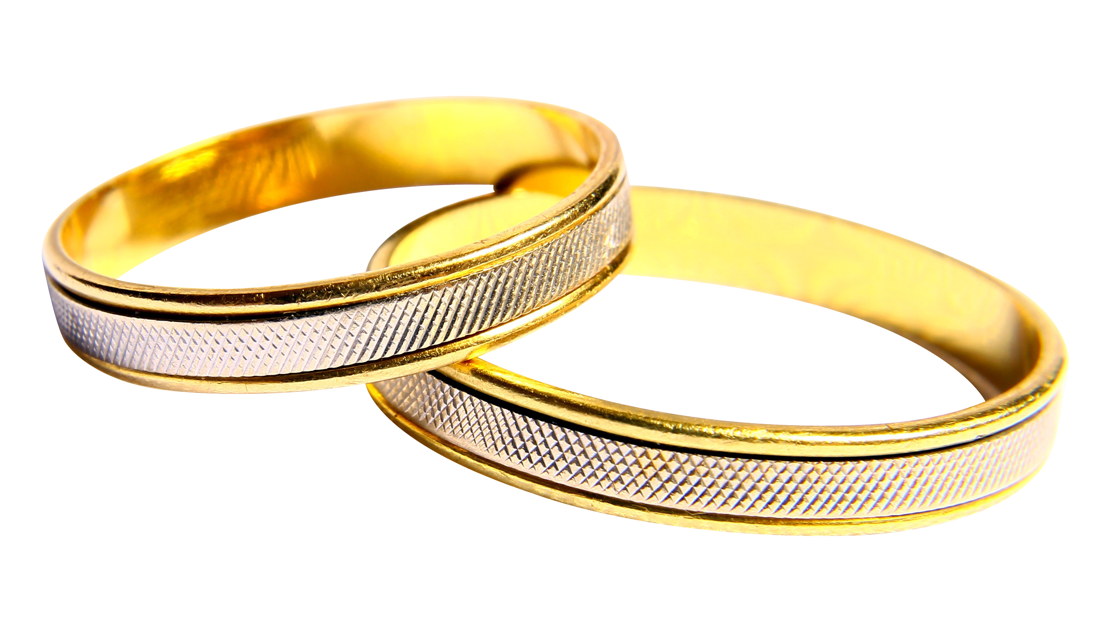 Golden Wedding Rings Interlocked