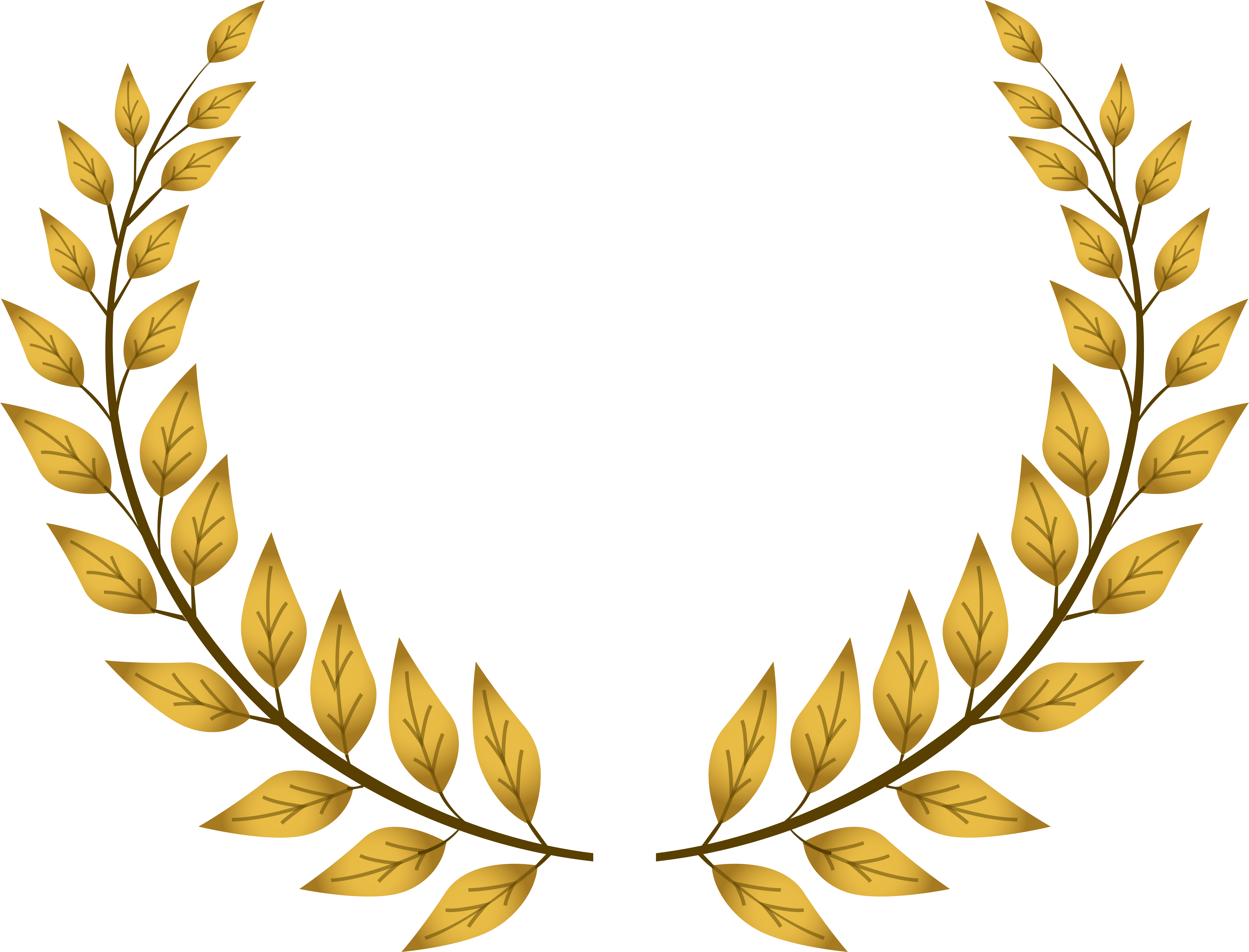 Golden Wheat Vector Laurel Wreath