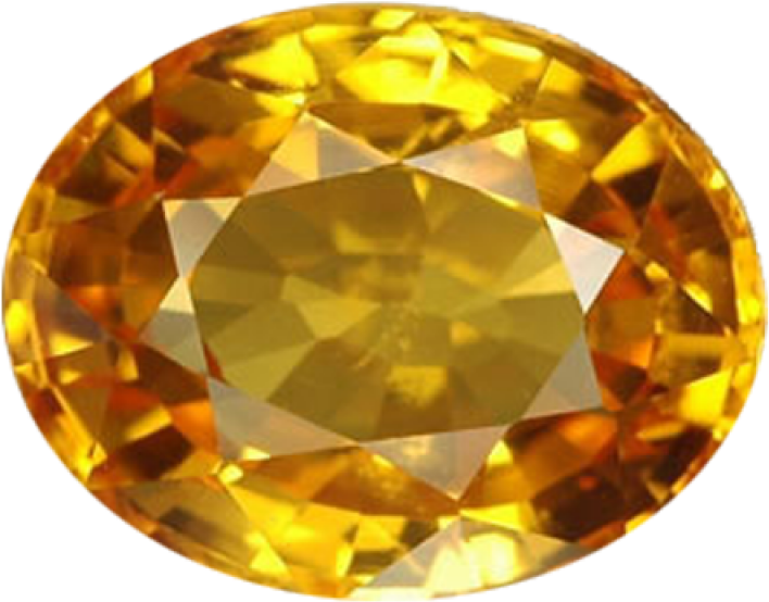 Golden Yellow Gemstone Faceted Cut