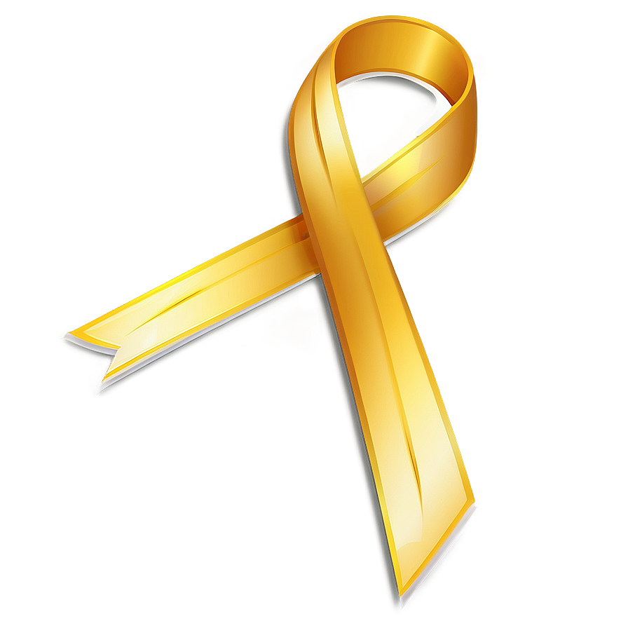 Golden Yellow Ribbon Clipart Png 06262024