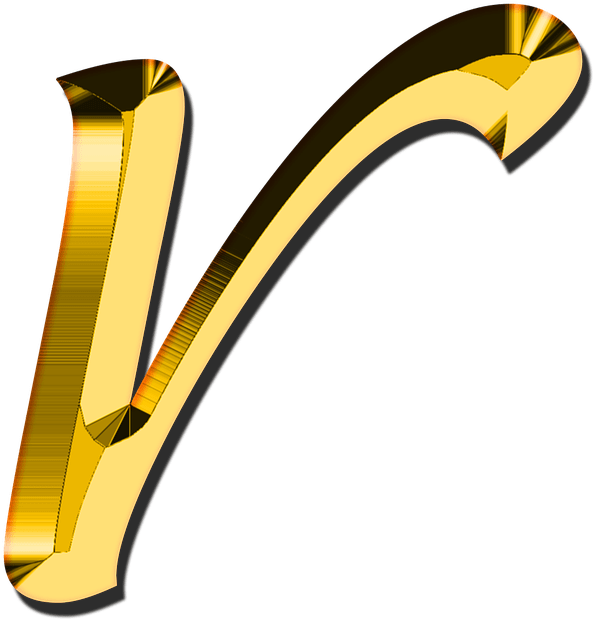 Golden3 D Letter R