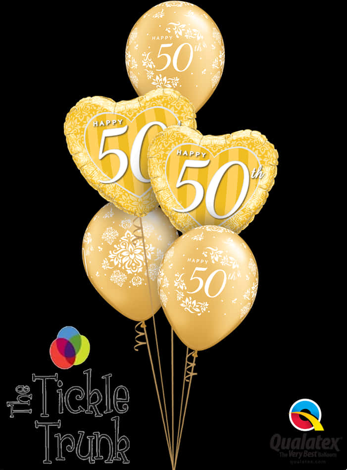 Golden50th Anniversary Celebration Balloons