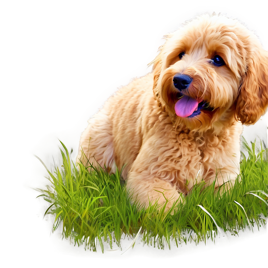 Goldendoodle In Grass Png Who