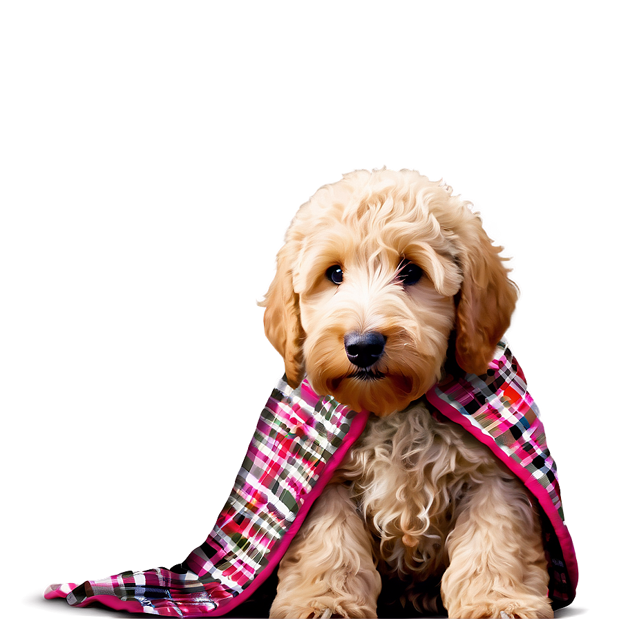 Goldendoodle With Blanket Png Kqk5