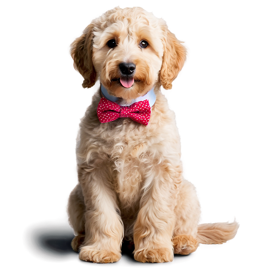 Goldendoodle With Bowtie Png 06262024