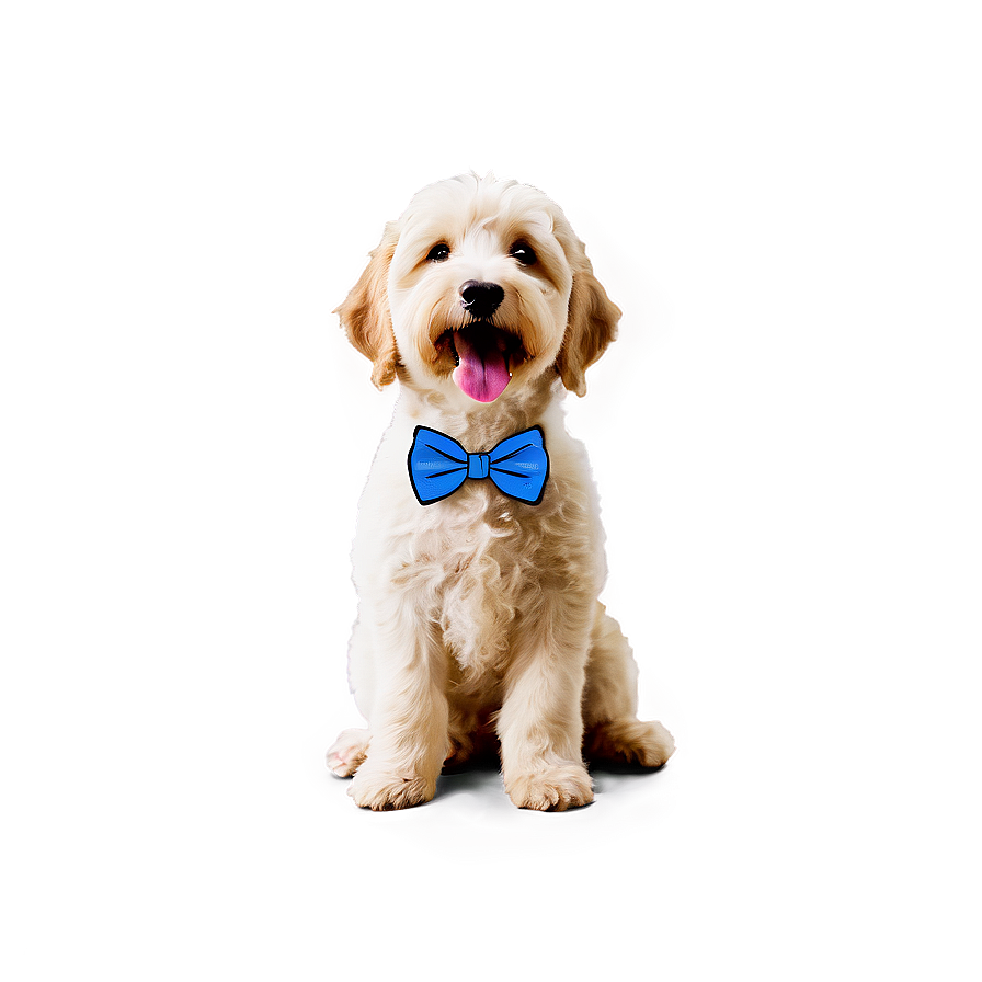 Goldendoodle With Bowtie Png 6