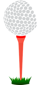 Golf Ballon Tee Vector