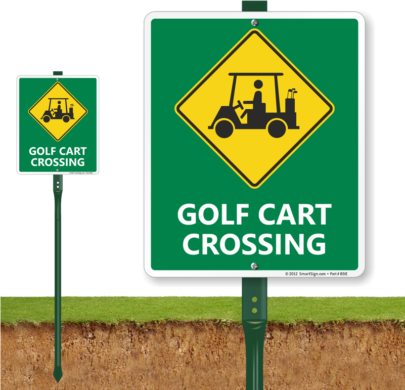 Golf Cart Crossing Sign