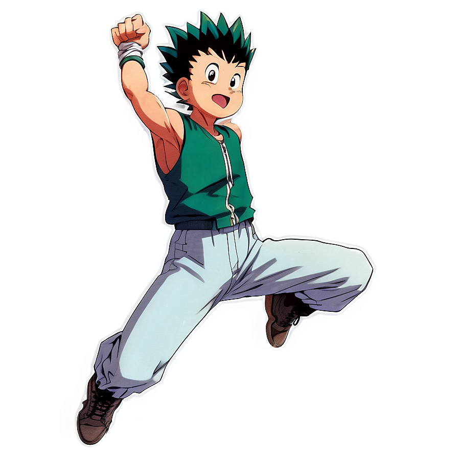 Gon Freecss Jumping Action Png Inu75