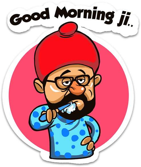 Good Morning Ji Cartoon Character