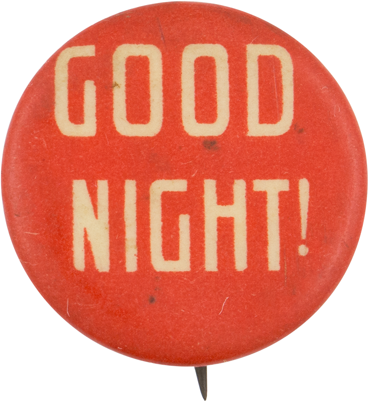 Good Night Button Pin