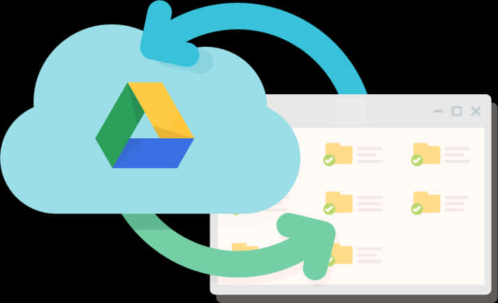 Google Drive Cloud Sync Illustration