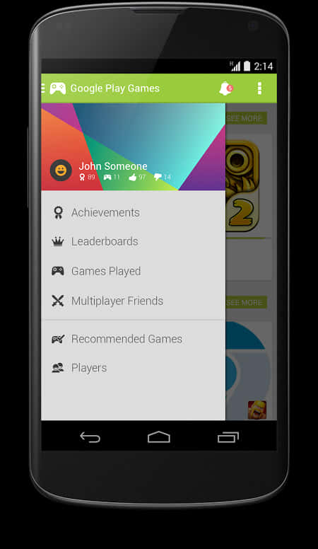 Google Play Games App Screen