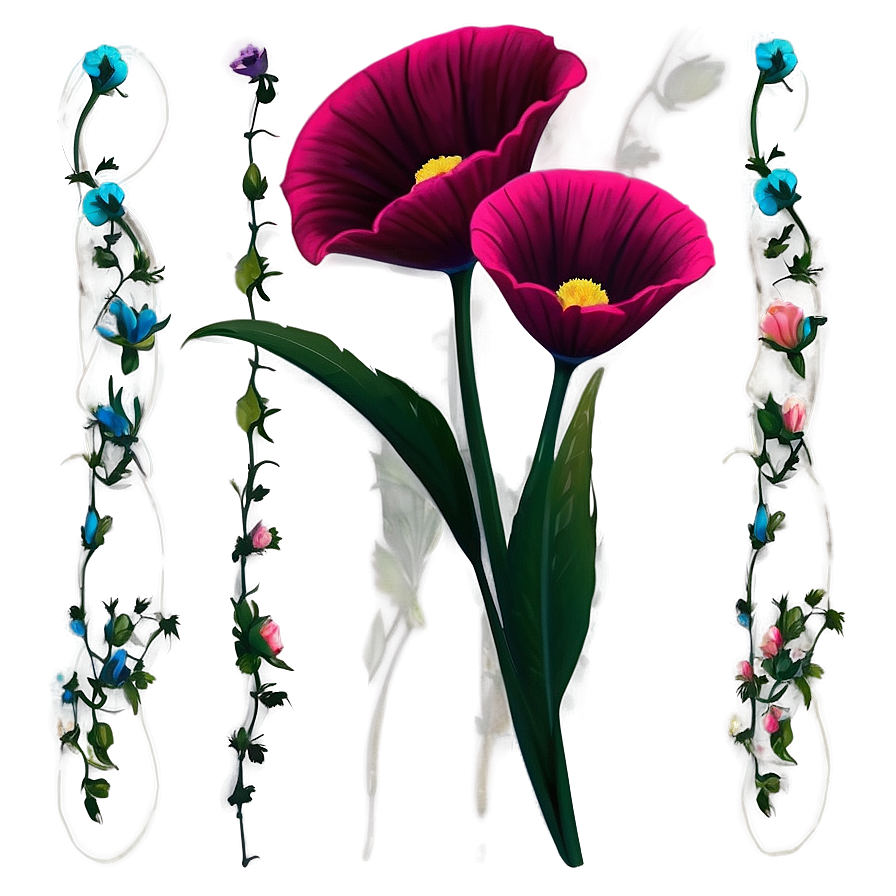 Gorgeous Flower Art Png Iww6