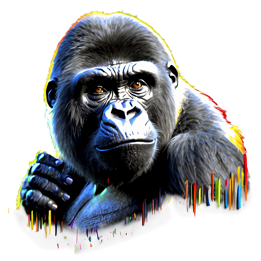 Gorilla Abstract Art Png 05212024