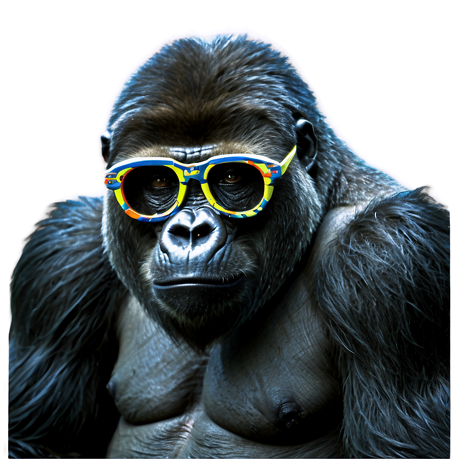 Gorilla With Custom Glasses Png 28