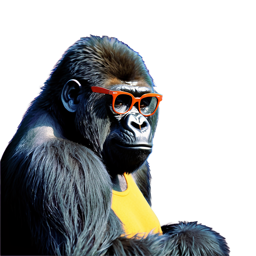 Gorilla With Funky Glasses Png Djr57