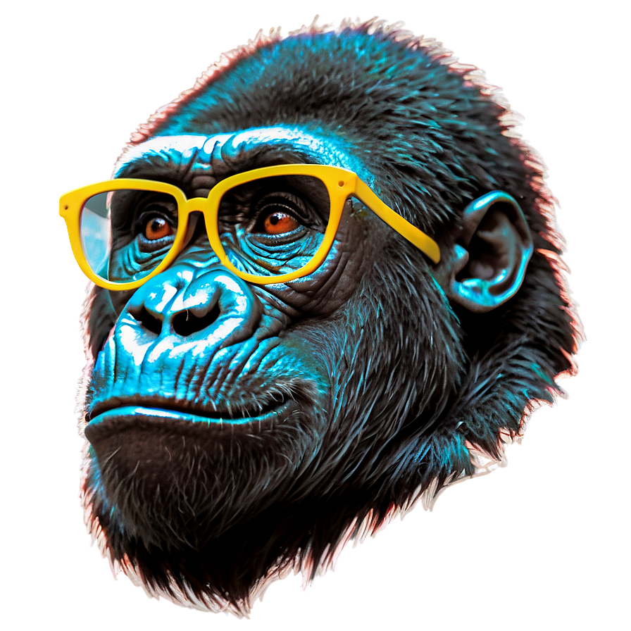 Gorilla With Hip Glasses Png 69