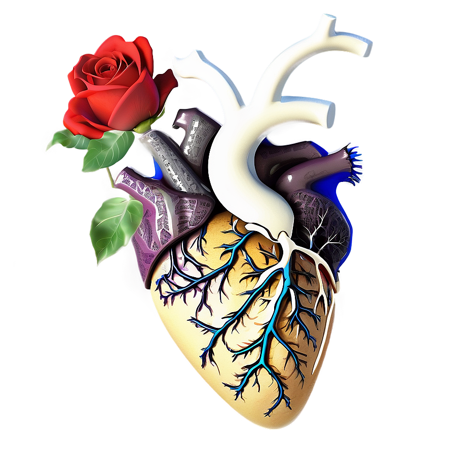 Gothic Anatomical Heart Png 06122024