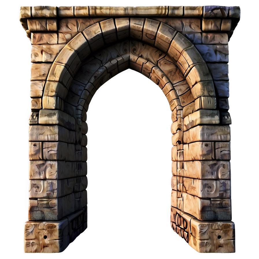 Gothic Arch Door Png 06292024