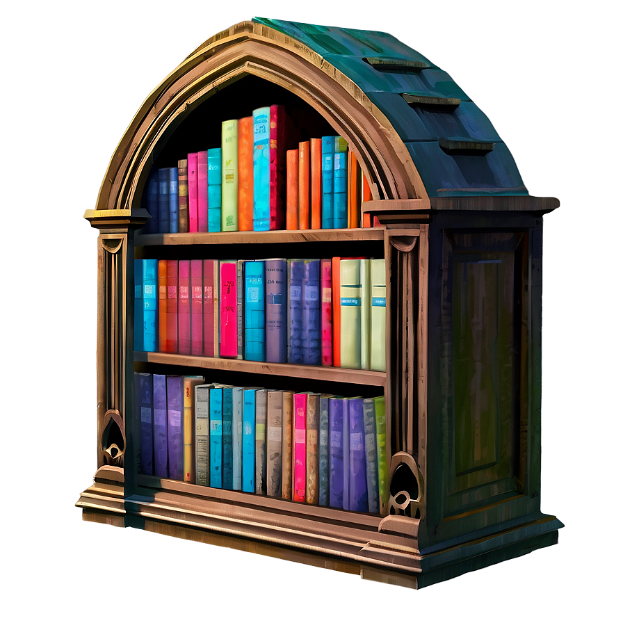 Gothic Bookshelf Png 05242024