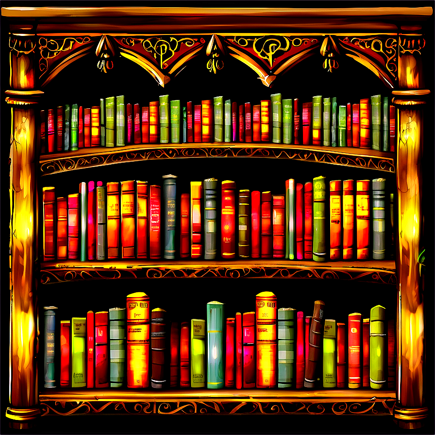 Gothic Bookshelf Png 05242024