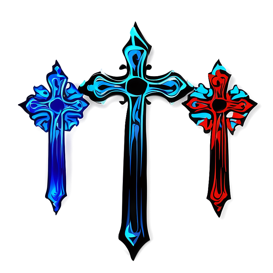 Gothic Cross Outline Png Bxs60