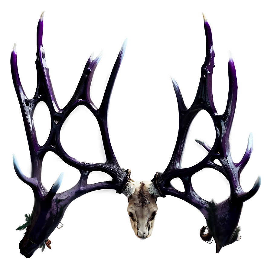 Gothic Deer Antler Aesthetic Png Ekn