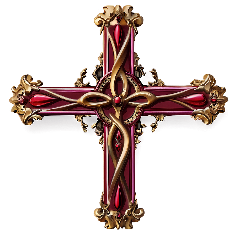 Gothic Fancy Cross Png 06292024