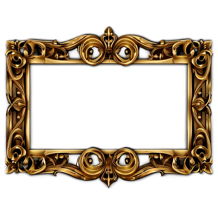 Gothic Golden Frame Png Ifh32