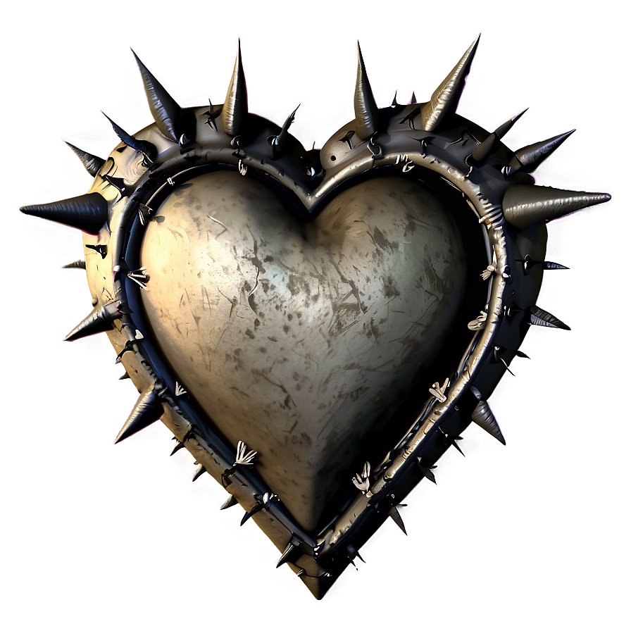 Gothic Heart With Thorns Png 06202024