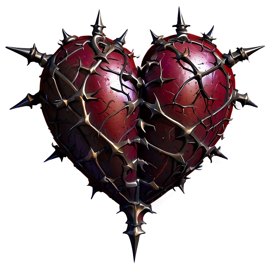 Gothic Heart With Thorns Png 49