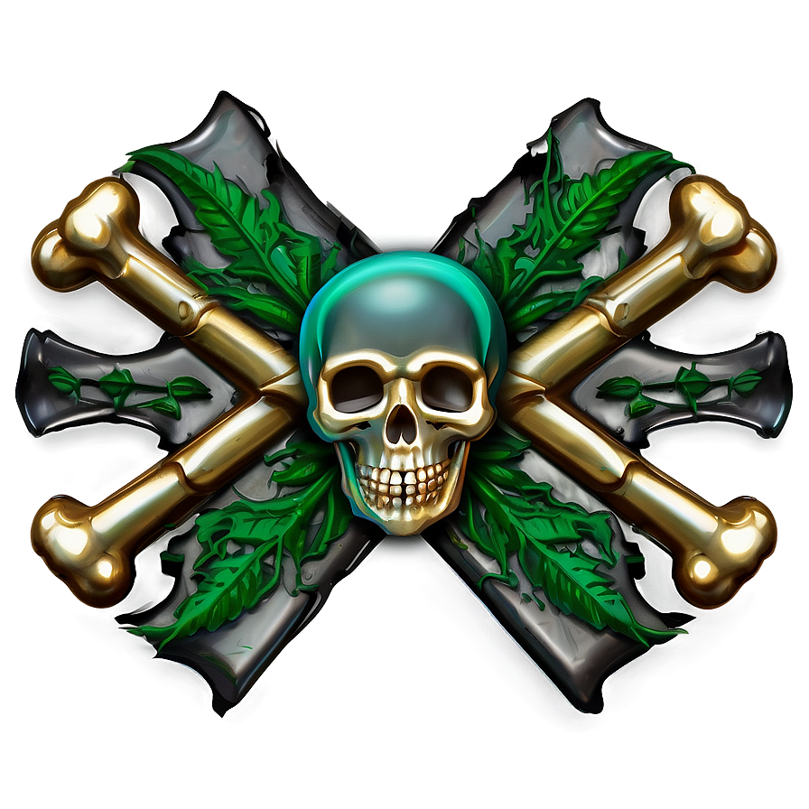 Gothic Skull And Bones Png Kip