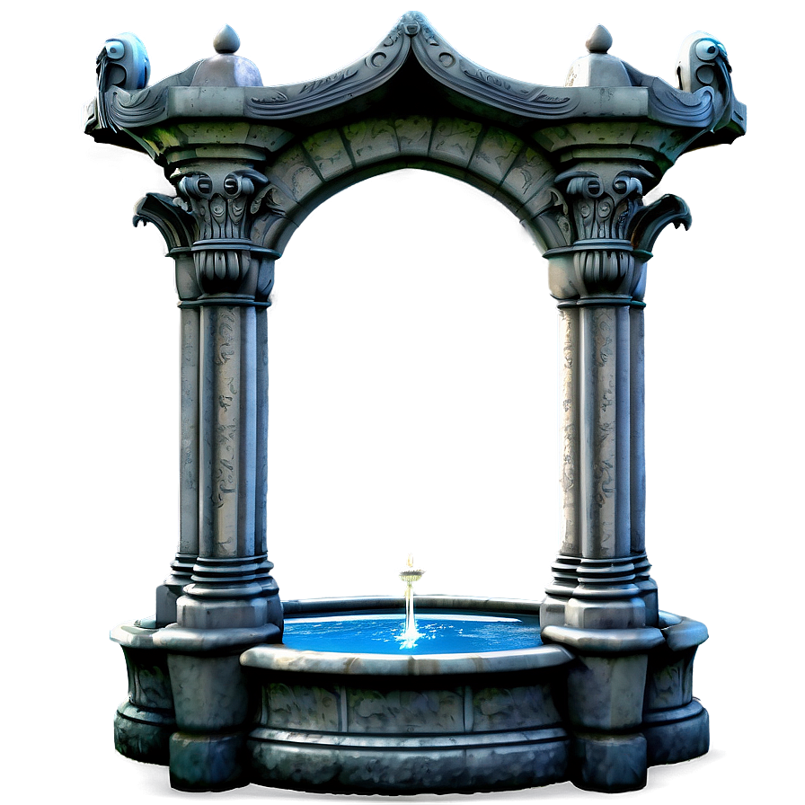 Gothic Style Fountain Png Idm99