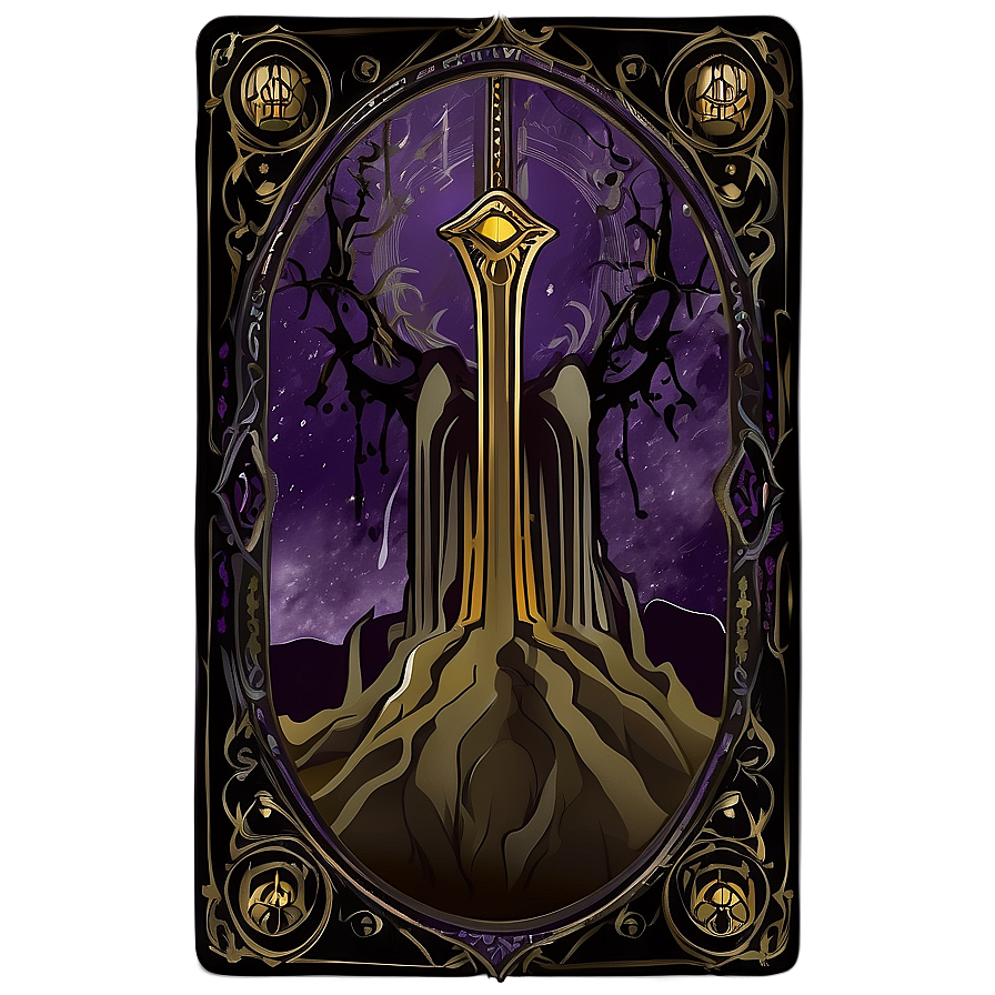 Gothic Tarot Card Template Png Usb