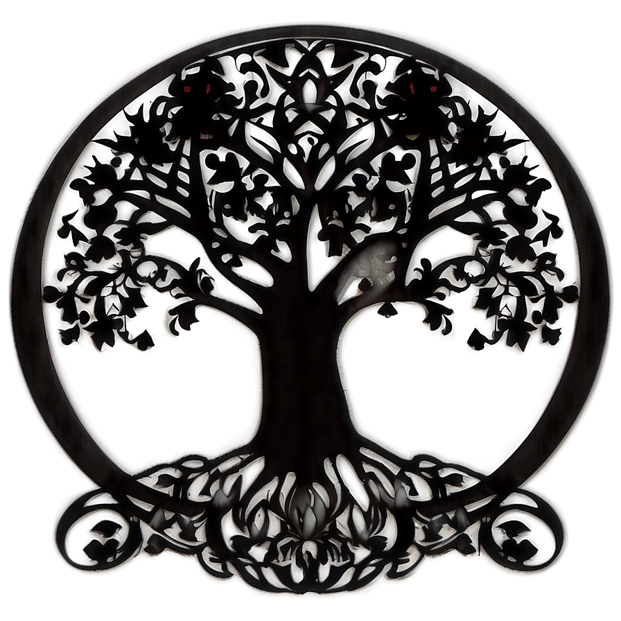 Gothic Tree Of Life Silhouette Png 06122024