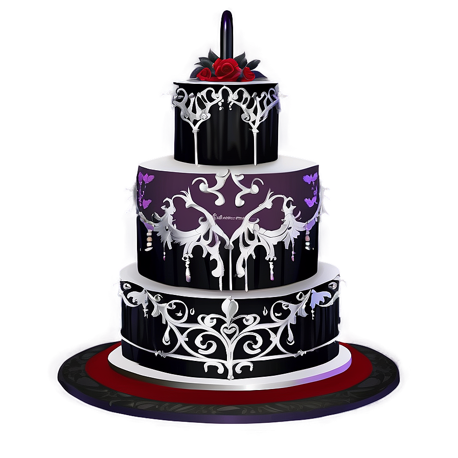 Gothic Wedding Cake Png 06122024